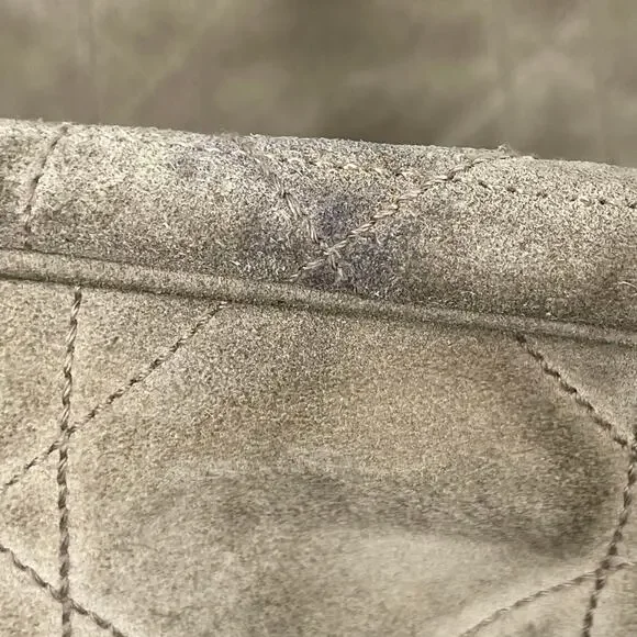 Christian Dior Cannage D Charm Gray Drawstring Shoulder Bucket Bag Handbag OS - Picture 7 of 16